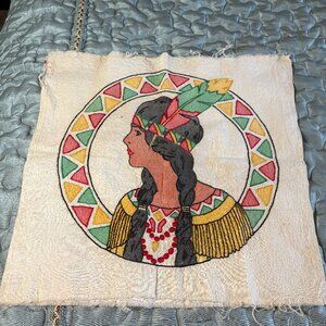 1920's/30's Native American Indian Madden Embroidered Embellished Textile